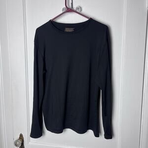 Thermajohn Men's Black Long Sleeve Base Layer Knit Thermal Shirt Size XXL